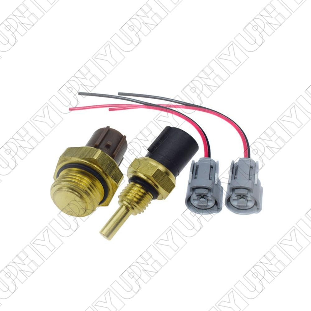 Cooling Fan Switch + Coolant Temp Sensor + Connectors for Honda for Civic 1992-2005 Q