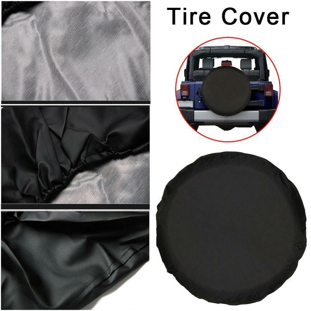 17in Spare Wheel Tire Covers Protector PVC Leather Waterproof for Car,SUV,Truck n