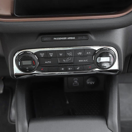 For 2021-2024 Bronco Sport ABS Chrome Center Control A/C Panel Cover Trim v