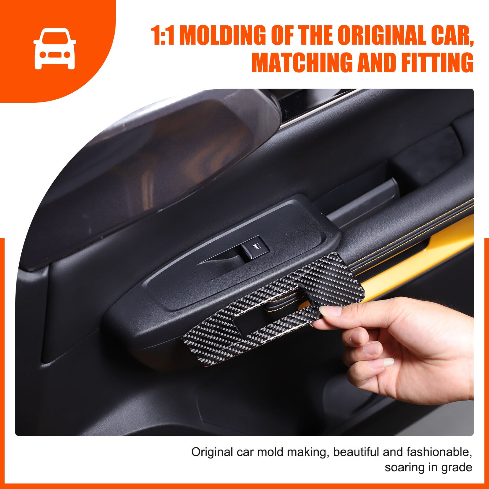 Decorative sticker for power window control panel cover suitable for Ranger 2023 - 2024 n