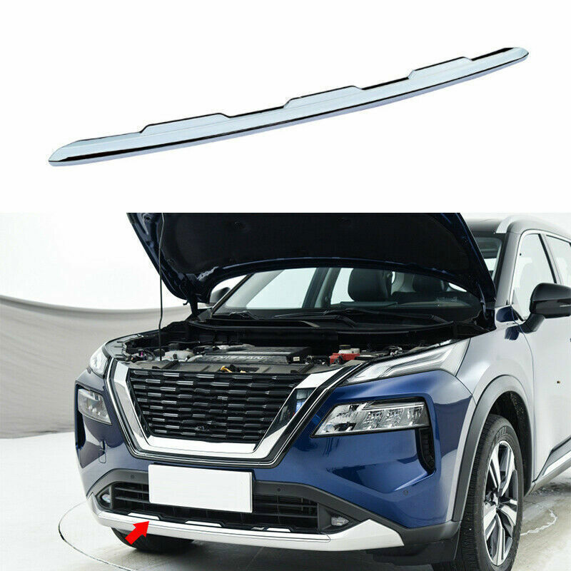 for Nissan X-Trail Rogue 2021-2022 Chrome Front Bumper Guard Grill Bottom Strip