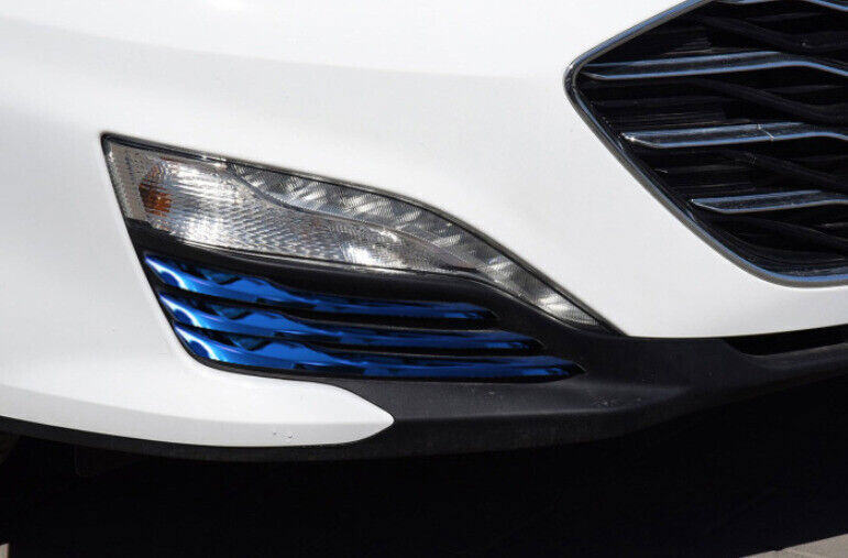Blue Steel Light Strips Trim Front Bumper Fog Lamp for Chevrolet Malibu 2019-24
