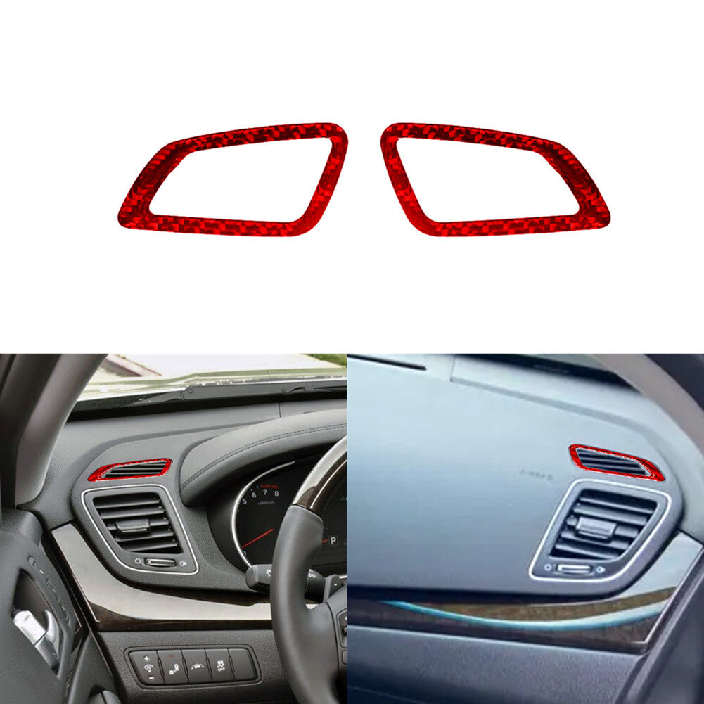 Red Carbon Fiber Central Console Side Strips Trim For Altima 2019-2022 v