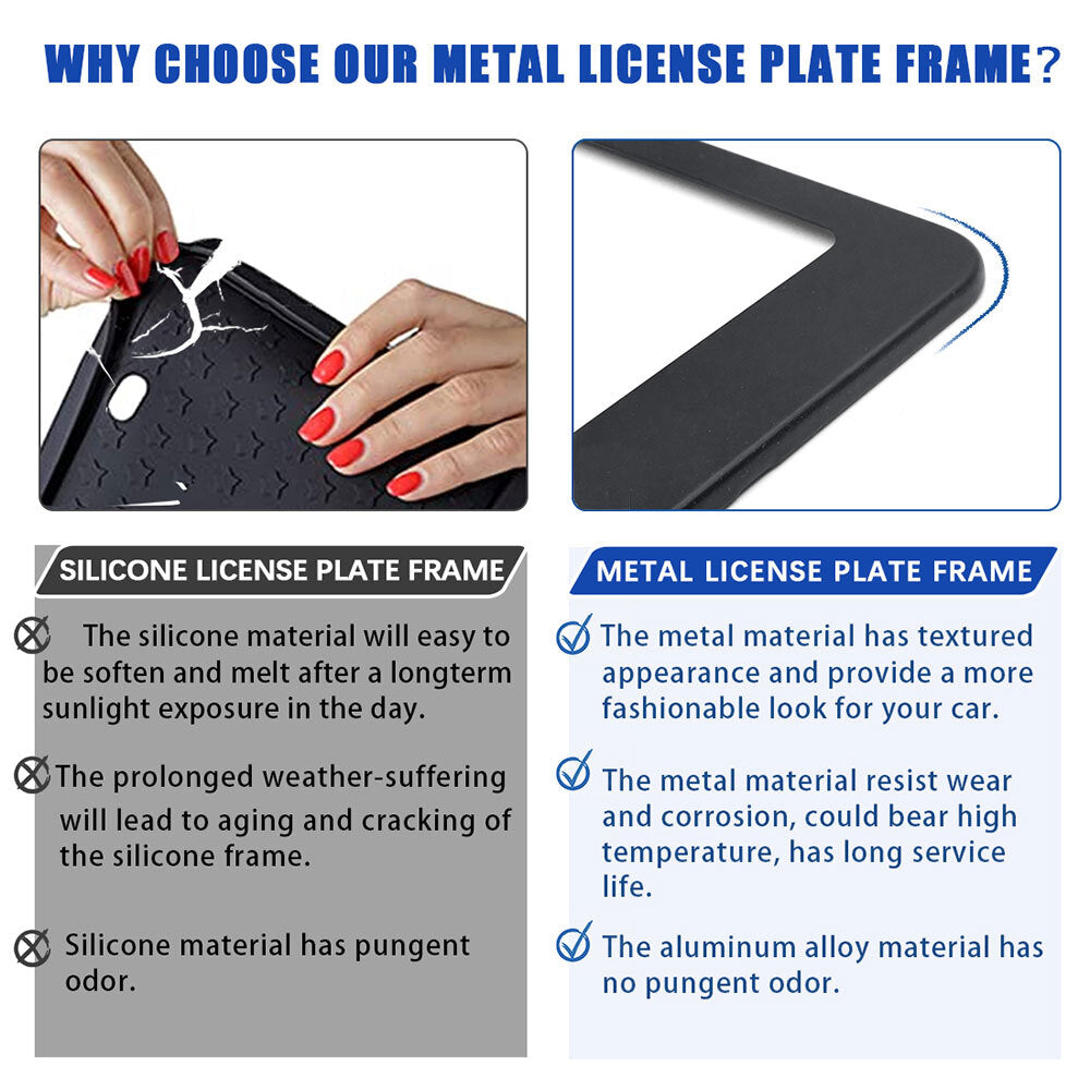 Metallic red license plate label frame cover for Dodge for Ram 1500 cab pickup truck - n