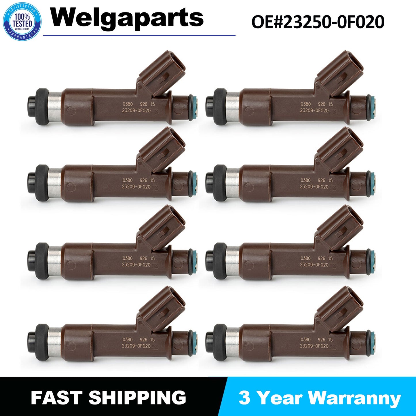 8 Fuel injector for Toyota Tundra Sequoia 4Runner Cruiser 4.7L 05-09 23250-0F020