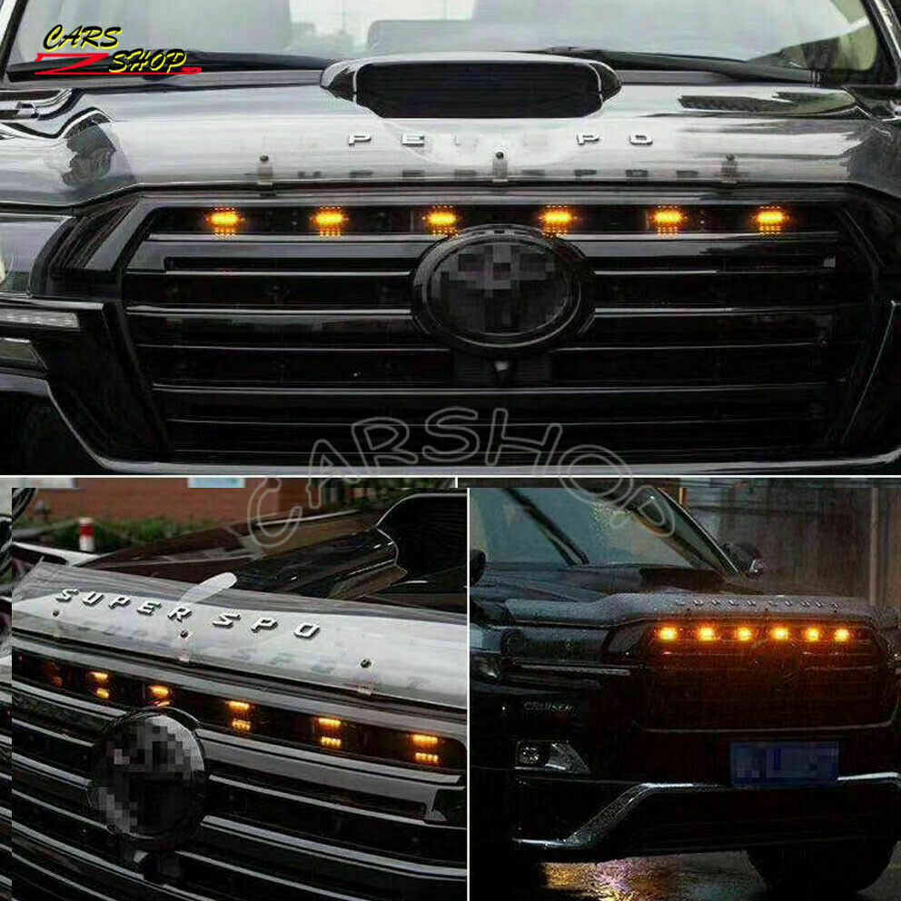 for Toyota for Land Cruiser LC200 2016-2021 LED Front Grille Light Bar Belt Lamp Set
