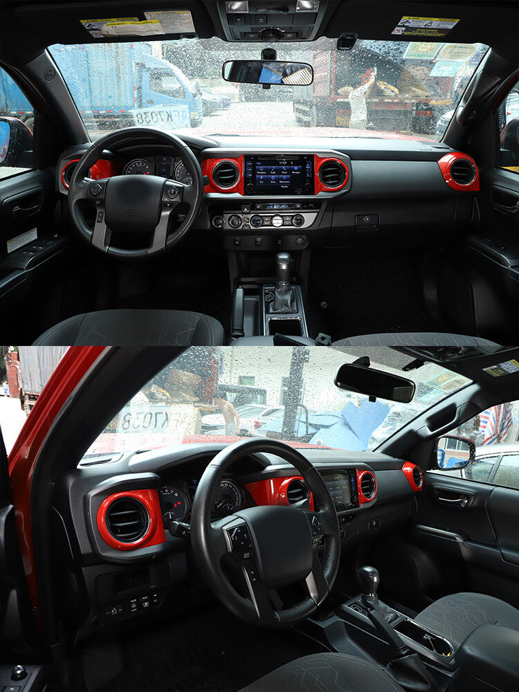 ABS Carbon Fiber Center Console Cup Holder Frame Trim for 3 2020 - 2022- v