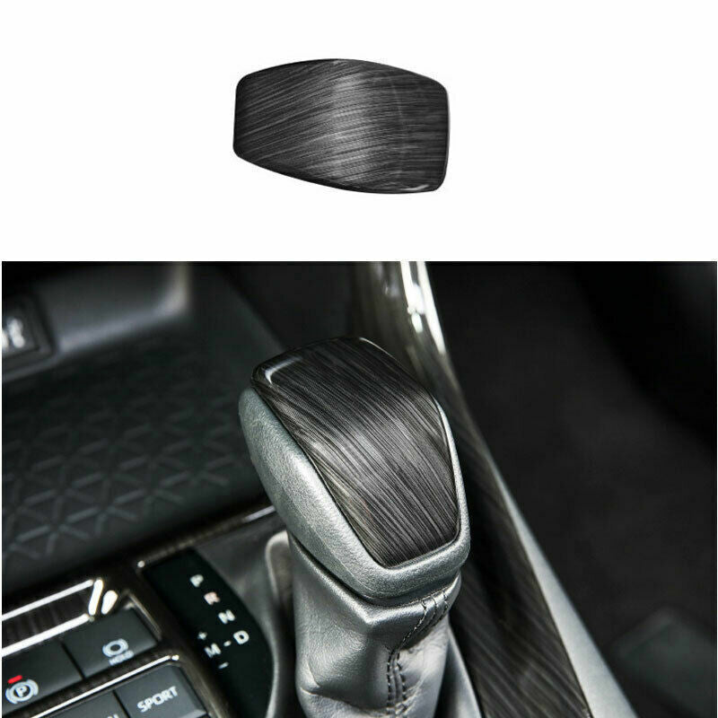 Black Brushed Inner Gear Shift Knob Decor Cover Trim for Toyota RAV4 2019-2023
