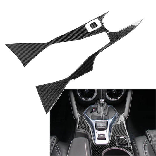 Gear Shift Panel Cover Decorative Trim Carbon Fiber for Chevrolet Camaro 2017-19