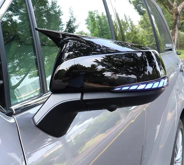 For 2019-2024 RAV4 ABS Black Ox Horn Rear View Side Mirror Trim Cover B n