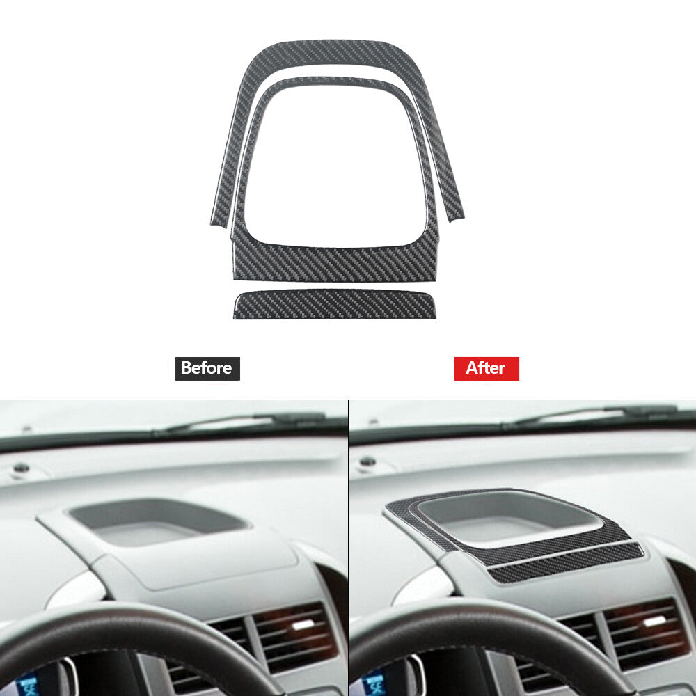 Carbon Fiber Center Cup Holder Panel Cover Trim for Chrysler 200 2011-2014 v