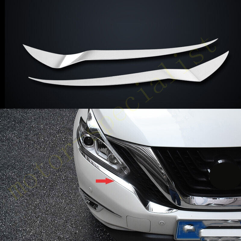 For RAV4 2019-2022 Chrome Front Fog Light Lamp Cover Molding Trim 2pcs v