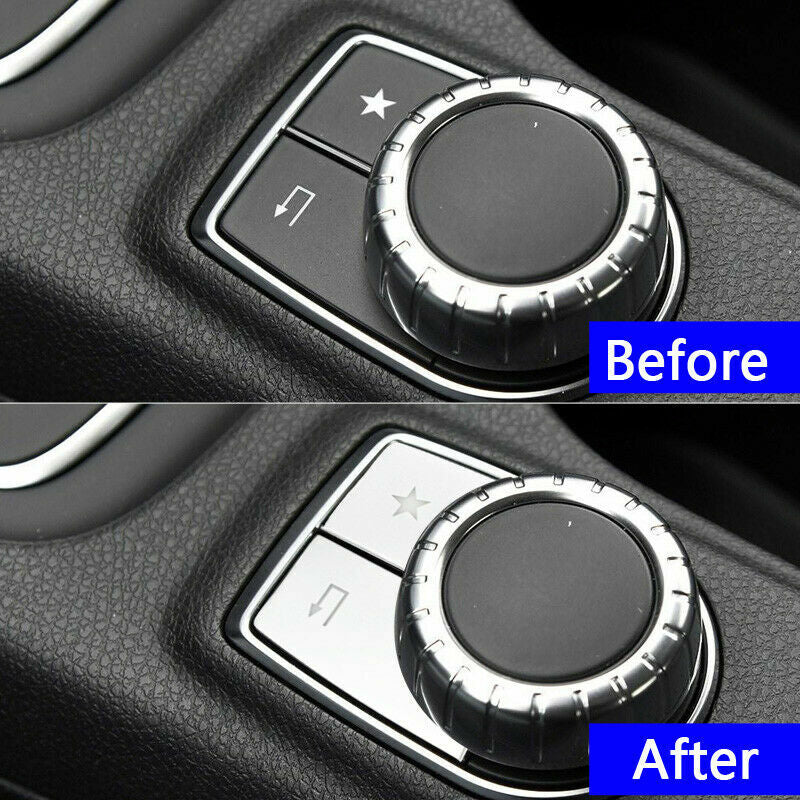 Car Center Console Multimedia Button Trim for Mercedes Benz GLA CLA A B-Class