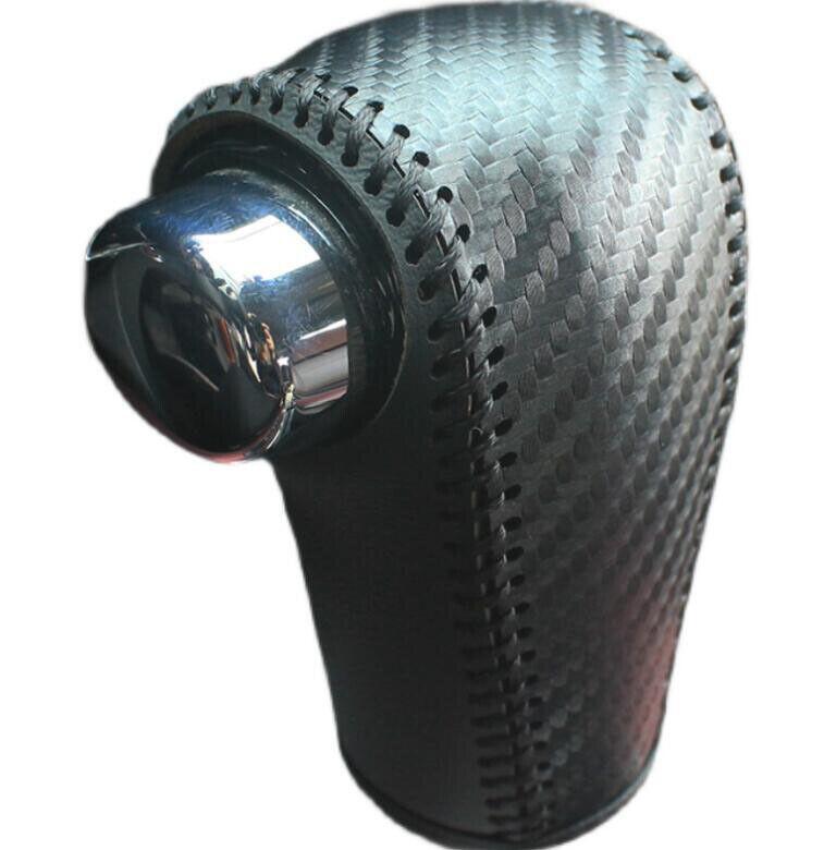 for Honda HR-V 16-21Carbon Fiber Leather Gear Shift Knob Shifter Lever Trim