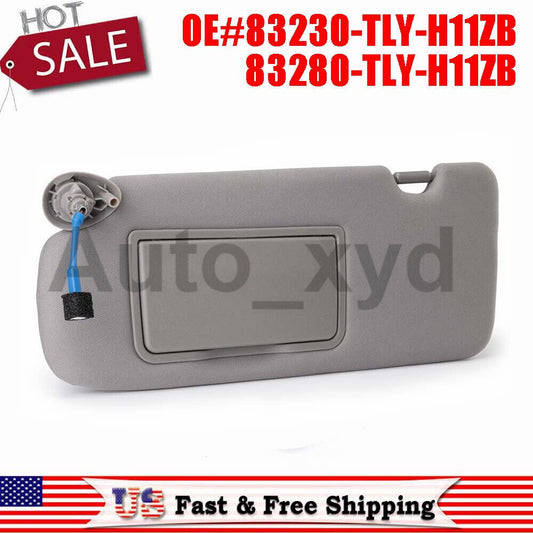 Gray left sun visor with mirrored light 83280-TLY-H11ZB, suitable for Honda CR-V 17-22 18 19