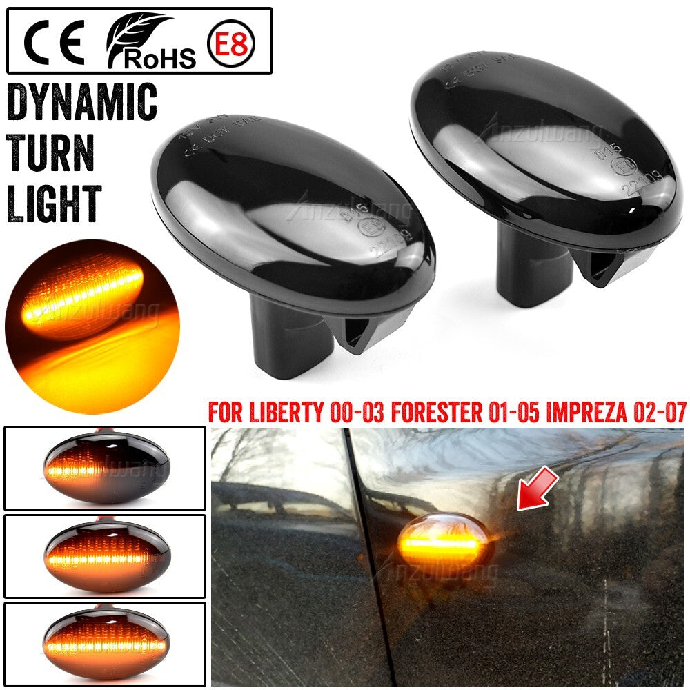 Dynamic Side Turn Signal Light for Subaru Impreza Wrx Sti Forester Liberty