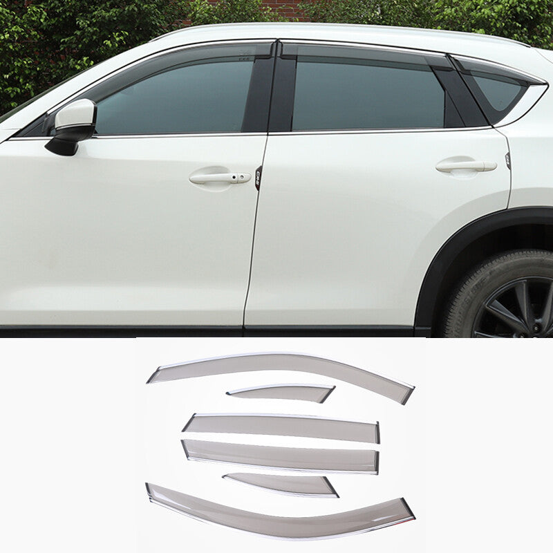 6pcs for Mazda CX-5 2017-2024 Side Window Visor Sun Rain Deflectors Guard Vent
