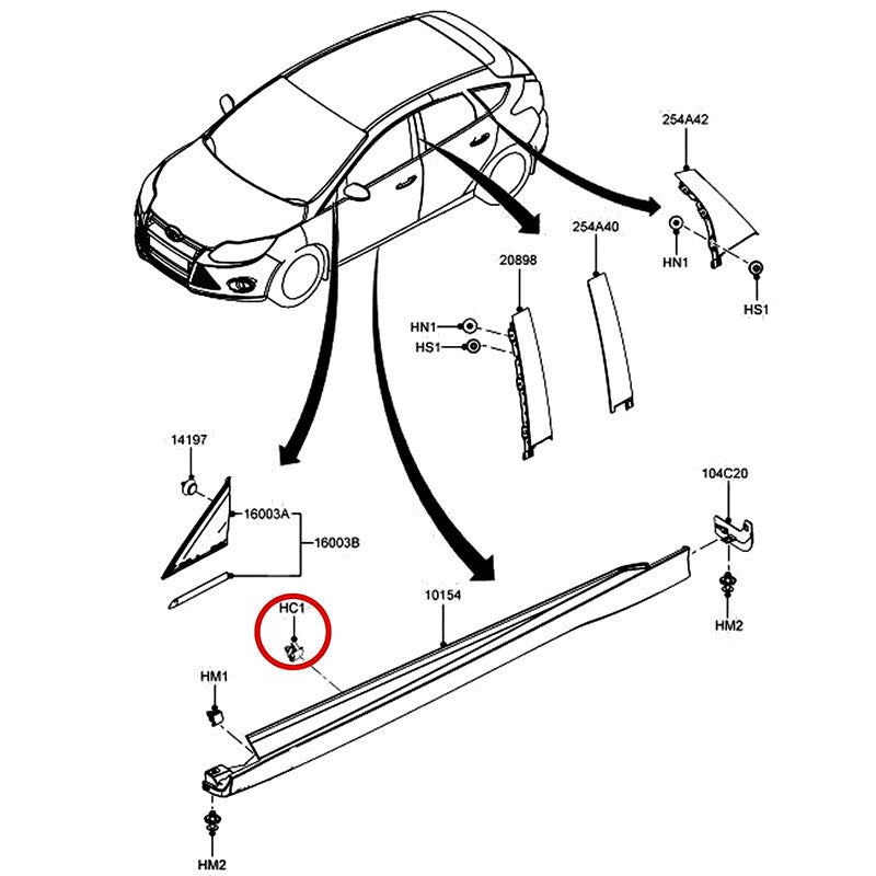 20-Piece Radiator Support Access Cover Clips for Volvo S60, S80, V70, XC60, XC70, XC90