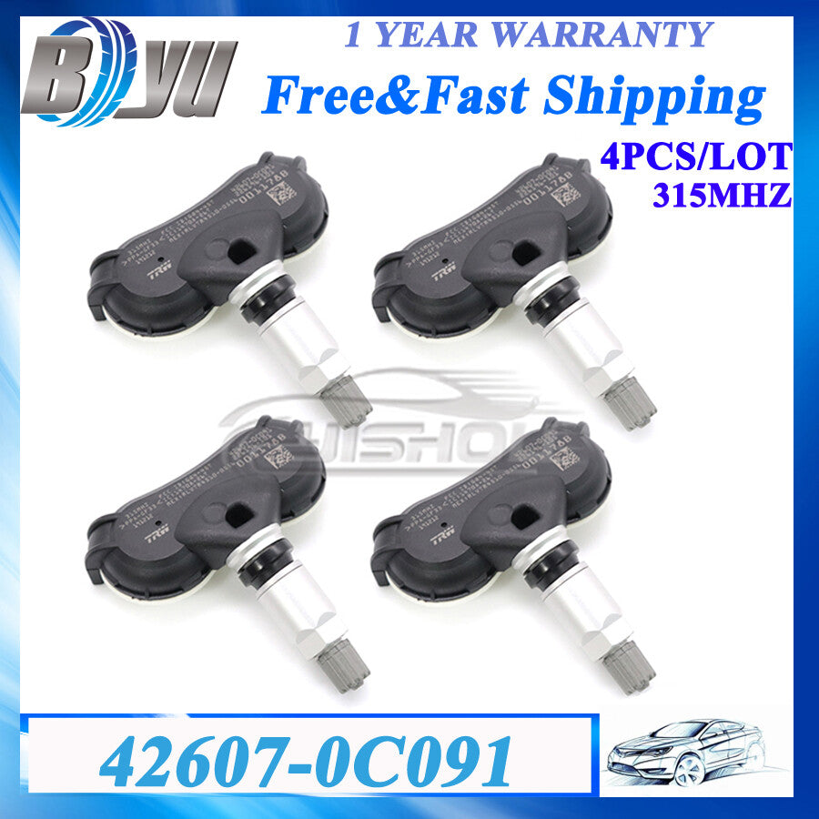 TIRE PRESSURE SENSOR TPMS 42607-0C091 for Toyota Tundra Sequoia 2018-2020 4pcs