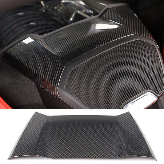 Matte black center console cupholder panel cover trim for Corvette C7 2014-2019