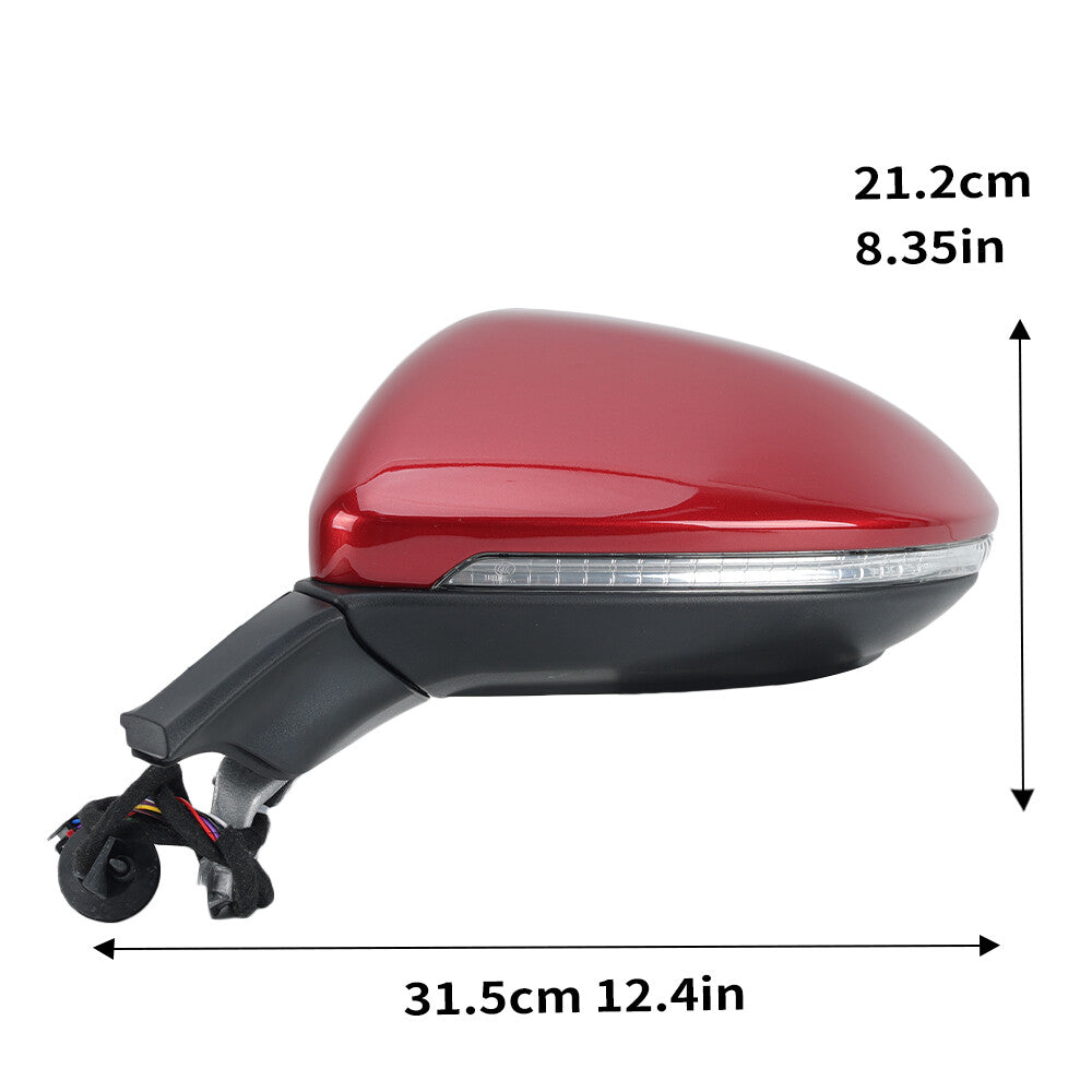 F¨¹r for VW for Golf VII MK7 2012-2020 Links Au?enspiegel Spiegel Elektrisch Heizung Rot