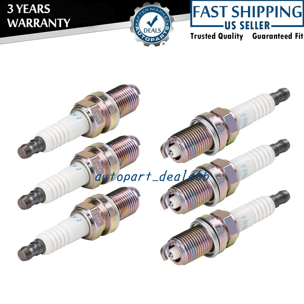 6Pcs Iridium Spark Plug for Mitsubishi Endeavor Galant Lancer FR6EI / MN163236 Q