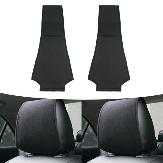 2-Piece Universal Car Interior for Seat Backrest and Headrest Dust Covers with Cotton Trim n