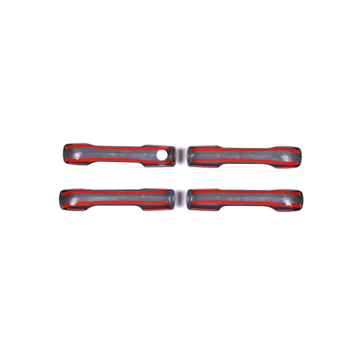 2pcs Door Handle Cover Trim Carbon Fiber for Mustang 2004-2014 Outdoor- v