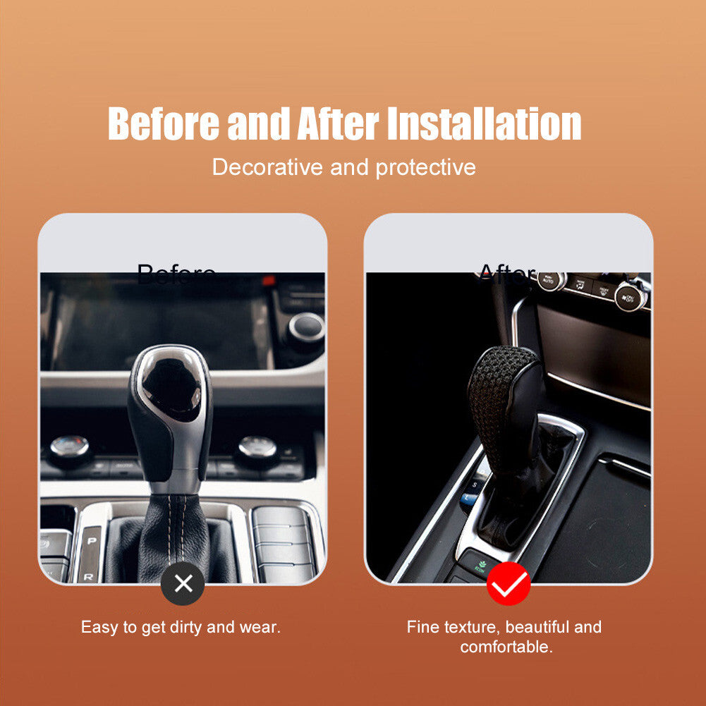 Car Gear Shift Cover Ice Silk Gear Shift Cover Fit For Car Shifter Interior Trim Q