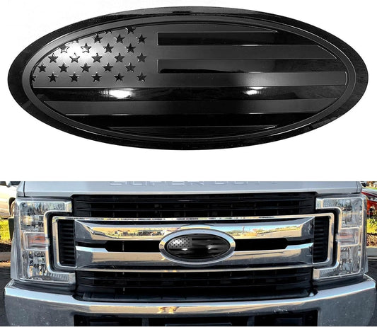 12 For 2018-2023  for ford  F250 F350 F450 FRONT GRILLE US Flag Oval Emblem Badge