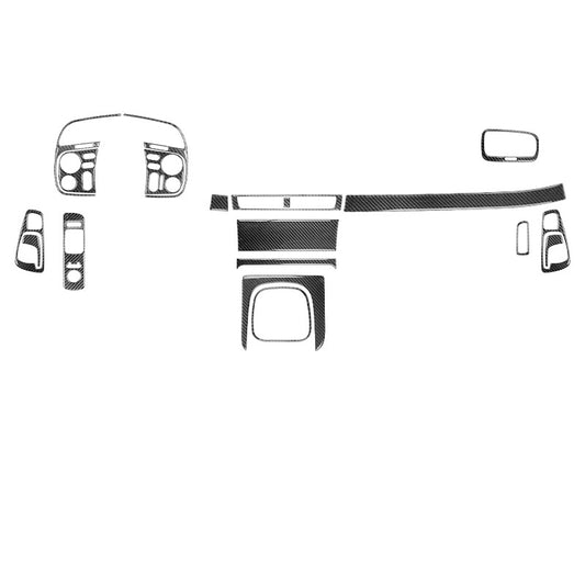 2Pcs Carbon Fiber Glove Box Cover Trim For Silverado for GMC for SIERRA 2014-2018 v
