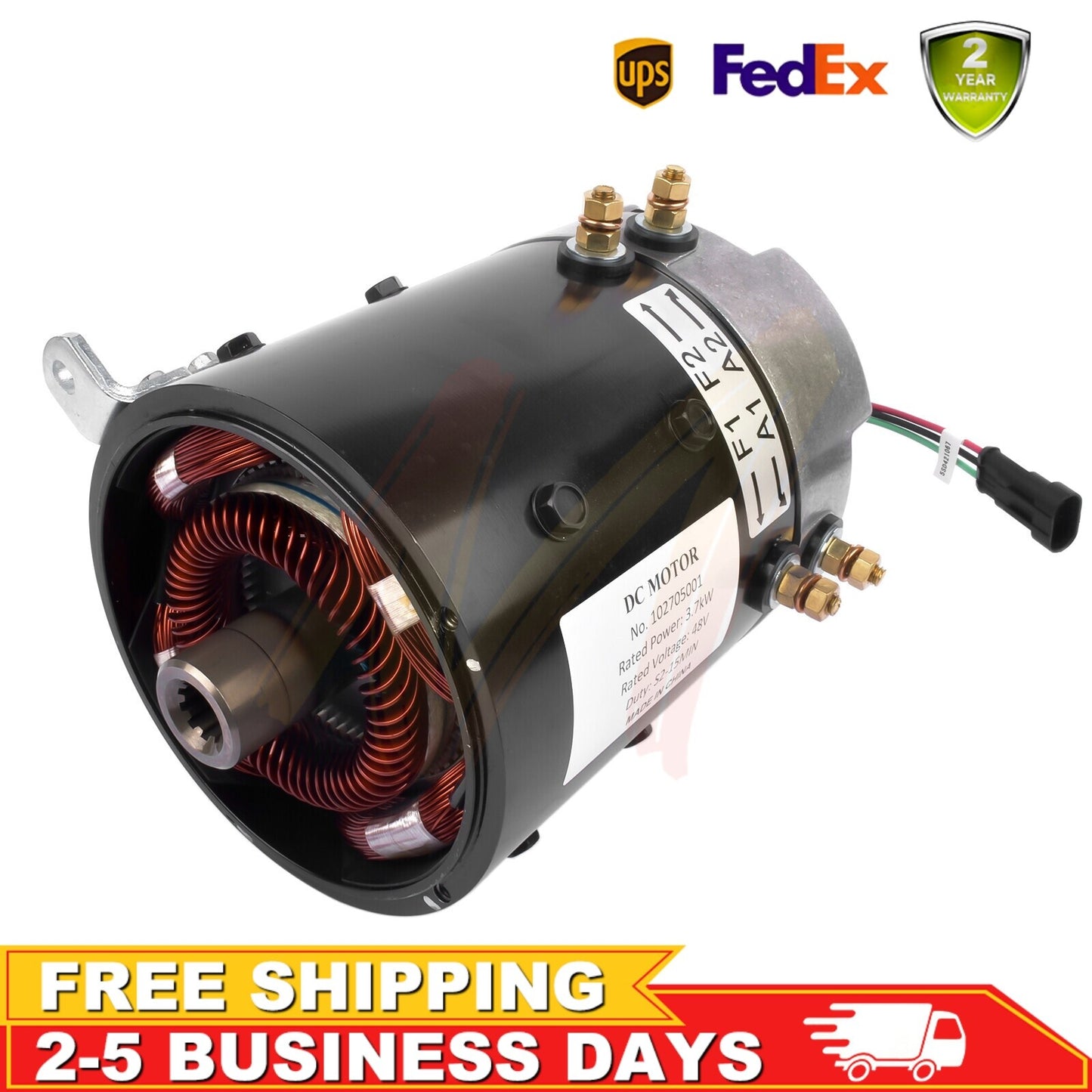 48V Stock Replacement IQ&i2 Excel Motor for Club Cars for DS and Front 1022401-02C Q