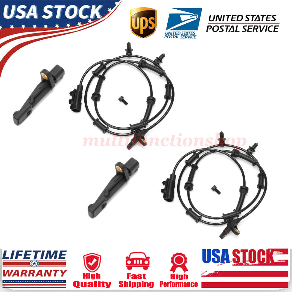 4PCS Front Rear Left Right ABS Wheel Speed Sensor for Jeep for Wrangler 3.6L 2007-17