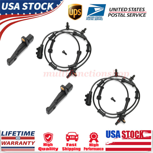 4PCS Front Rear Left Right ABS Wheel Speed Sensor for Jeep for Wrangler 3.6L 2007-17