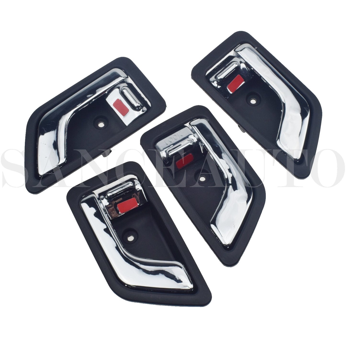 4-piece chrome interior door handle set for left and right, suitable for Hyundai Getz/Click/TB 2002-09- n