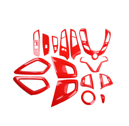 for Hyundai for Veloster 2012-2017 Red ABS Car Interior Accessories Full Set Trim B n