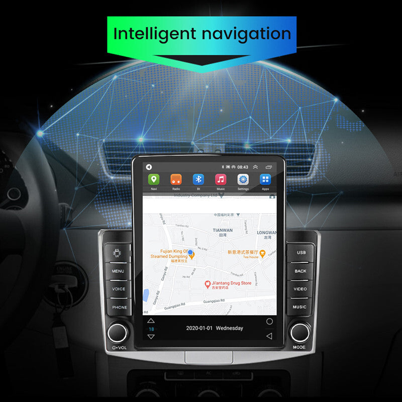 9.7-inch Android radio for Tacoma 05-13 with WIFI navigation, GPS, and multimedia headphone unit. n