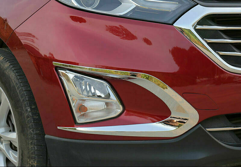 for Chevrolet Equinox 2018-2021 Chrome Front bumper Fog Light Lamp Cover Trim 2x