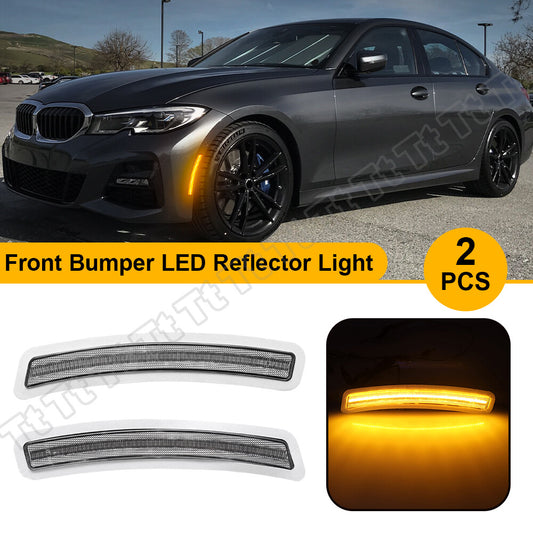 LED Front Bumper Side Marker Light Reflector for 2019 - 23 for 3 G20 Sedan - v