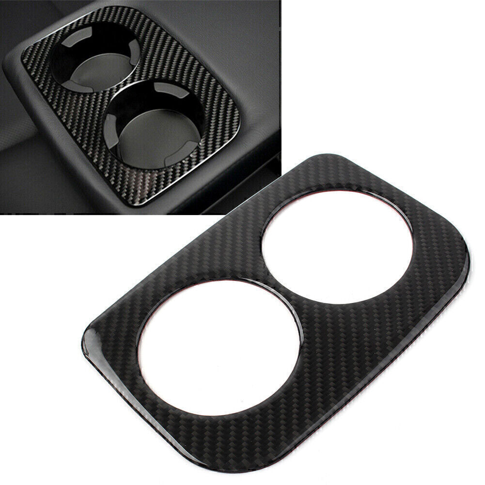 Fit for Subaru Forester 2013-2018 Carbon Fiber Inner Rear Water Cup Panel Cover Trim