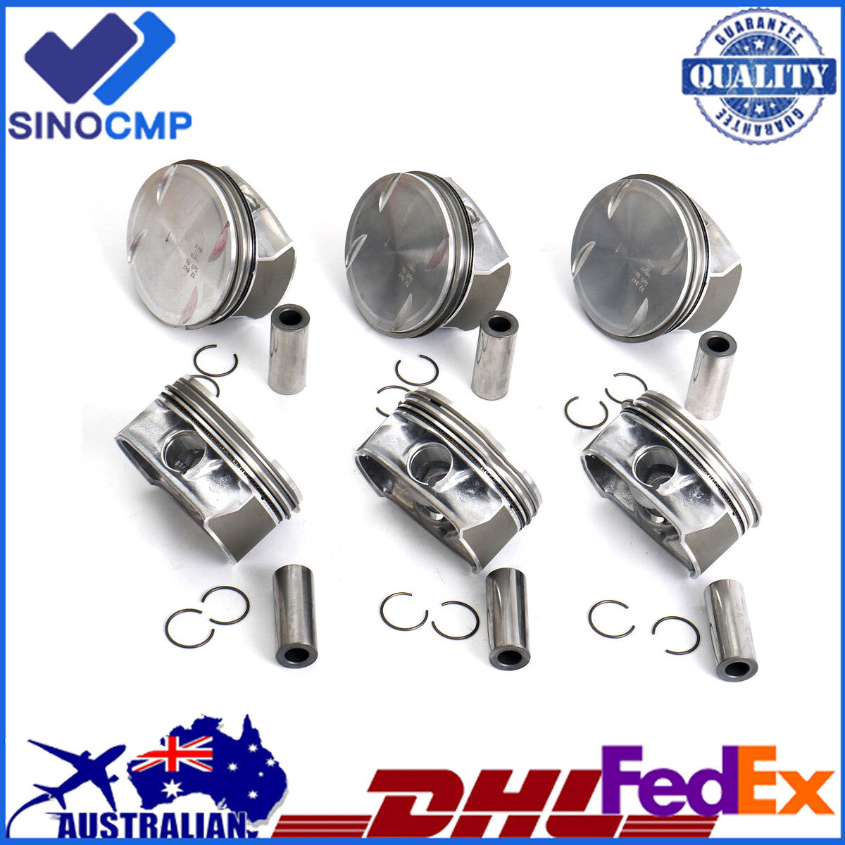 6Pcs Pistons  Rings Set STD for Mercedes-Benz CLK350 CLS350 C350 E350 M272 3.5L