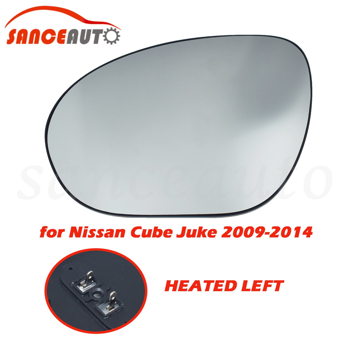 Left drive mirror glass heating band support suitable for 2009-2014 Cube 963661KA1A- n