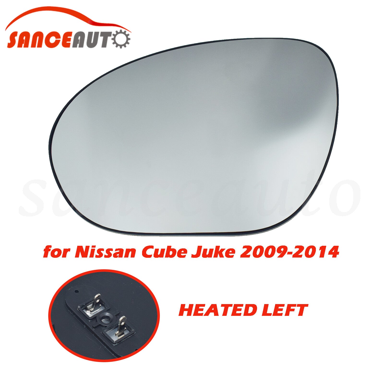 Left drive mirror glass heating band support suitable for 2009-2014 Cube 963661KA1A- n