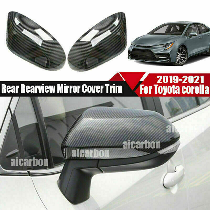 for Toyota for Corolla 2019-2023 Carbon Fiber ABS Side Rearview Mirror Cover Trims