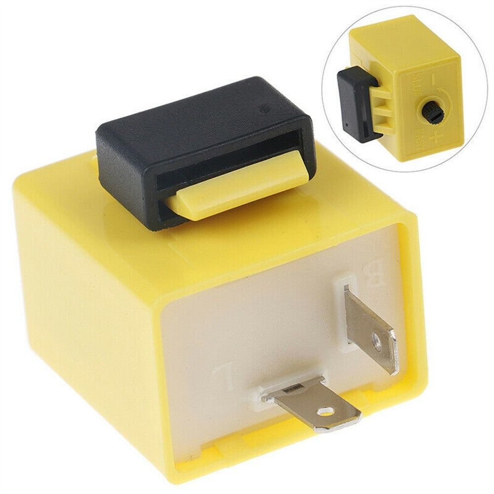 DC 12V 2-pin adjustable frequency LED flash relay turn signal flashing Indica