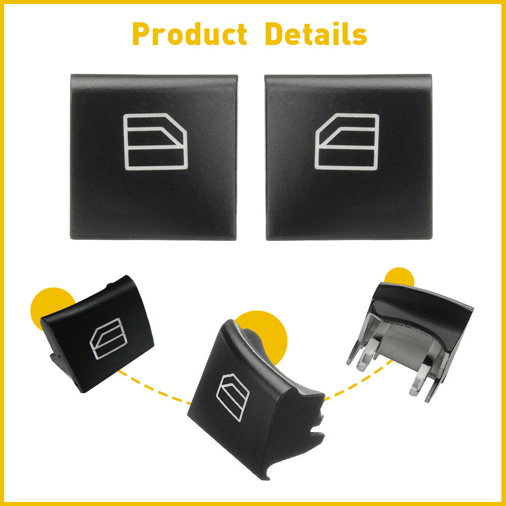 2PC Driver Window Switch Repair Button Cap for Mercedes ML GL R W164 W251 X164