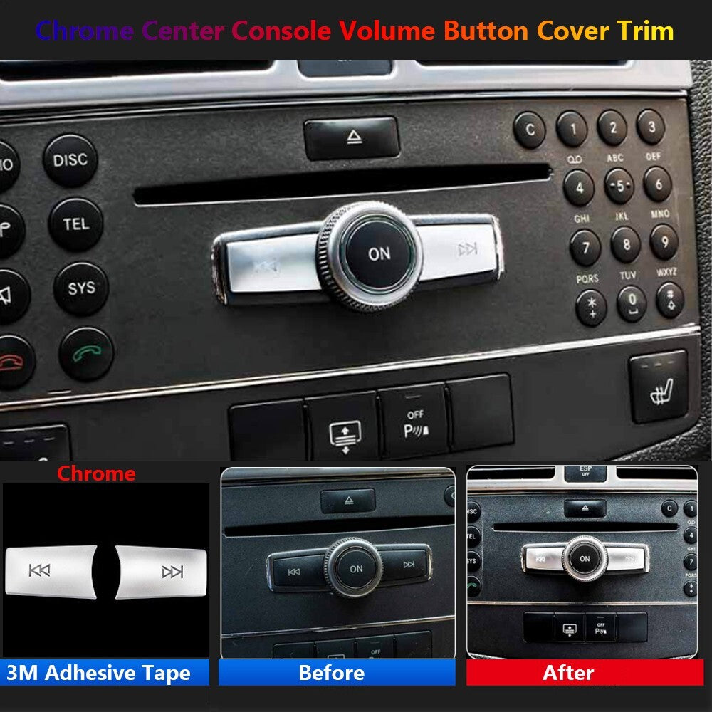 for Mercedes-Benz W204 W212 W164 C218 X204 Car Console Volume Switch Cover Trims