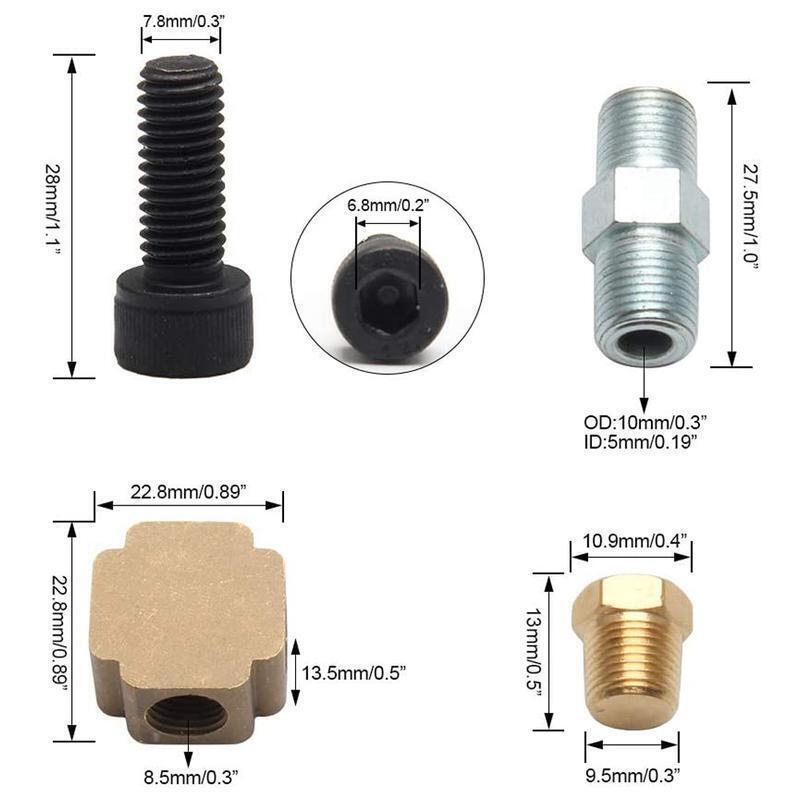 Complete turbocharger oil drain return line oil feed kit suitable for T3, T4, GT35, T70- n