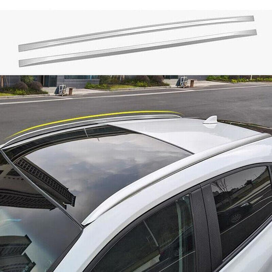 for Toyota Venza 2021-24 silver Roof Rack Side Rails Luggage Carrier Bar Trim 2X