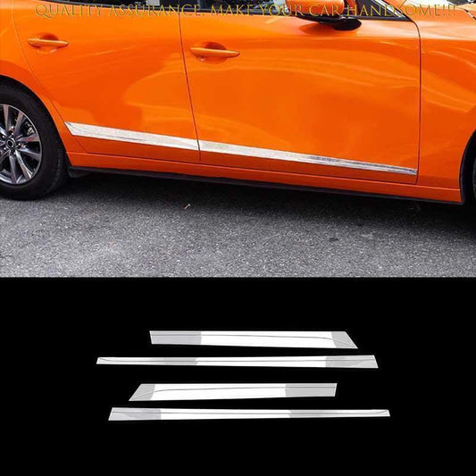for Mazda 3 Axela 2019-23 Chrome ABS Side Door Body Guard Moulding Strip Trim 4P